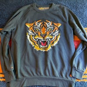 AB Tiger Print Crew Sweatshirt